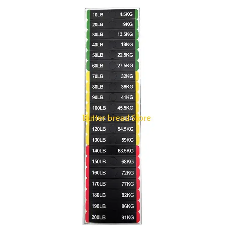 W89C Multipurpose PVC Sticker for Gym Plates and Office Organization Removable Design