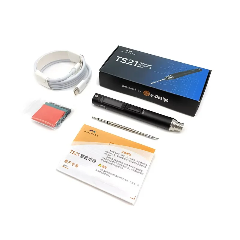 MINIWARE TS21Smart Soldering Iron OLED Digital Screen Fill Light Multi‑Language Smart Sensing Sleep Mode DIY Welding Repair Tool