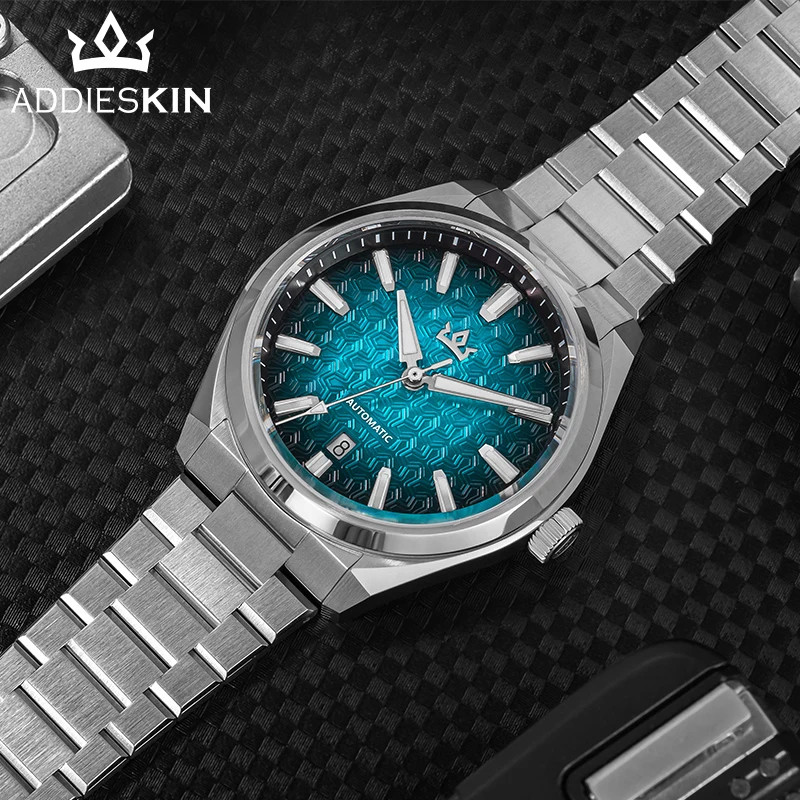 AddiesKIN Men Watch 200m Waterproof K014 Men Watch BGW9 Luminous Sapphire Glass 316L Stainless Steel Automatic Mechanical Watch
