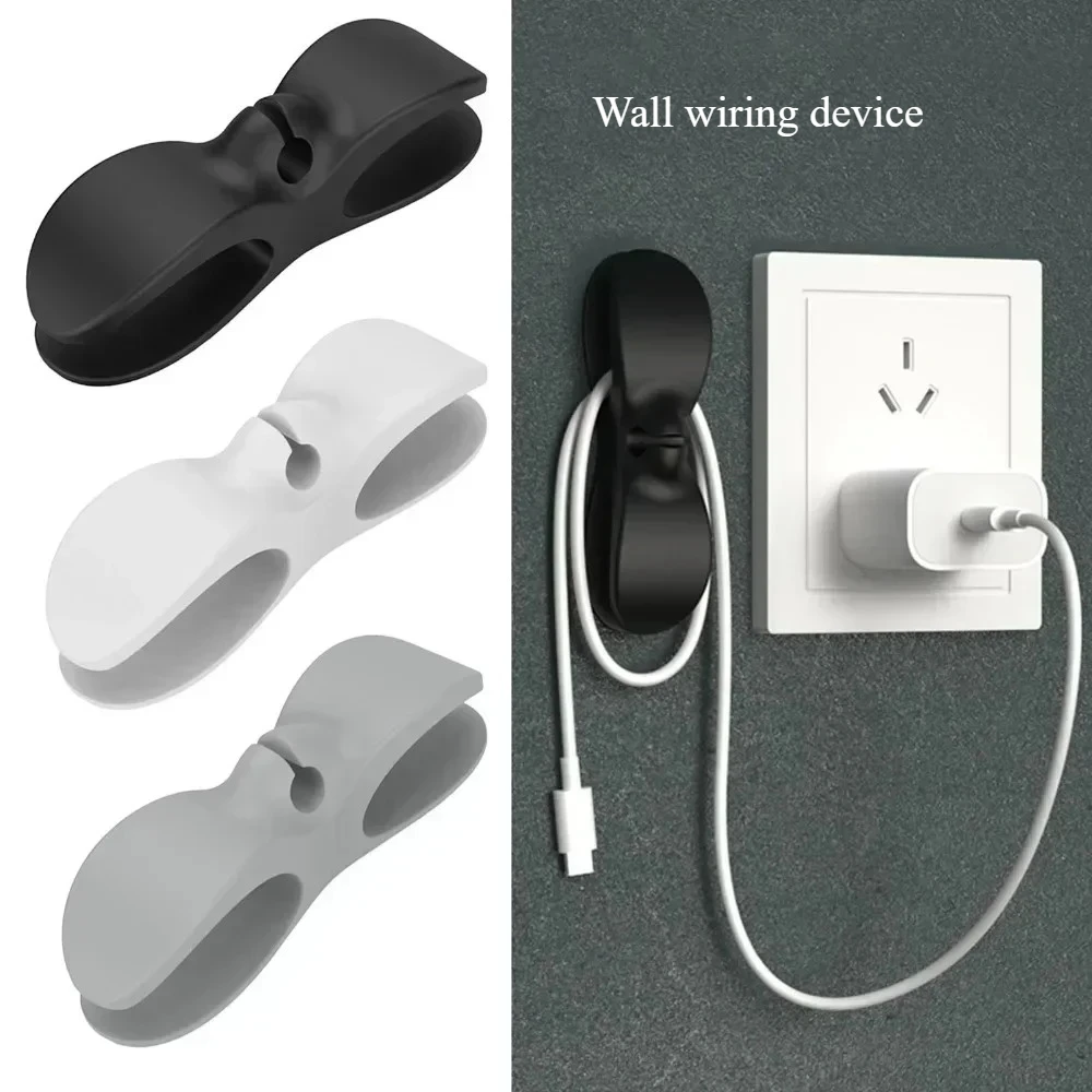 3PCS Wire Cord Organizer Holder for Appliances Plug Kitchen Office Home Cord Management Data Cell Phone Cable Storage Line Clips