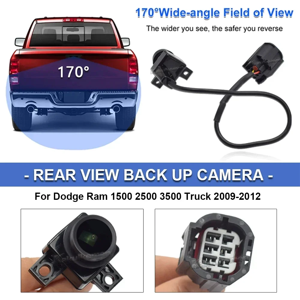 

Автомобильная камера заднего вида 170 ° Full HD с ночным видением, задние камеры заднего вида для автомобиля Dodge Ram 1500 2500 3500 грузовик 56054041AC