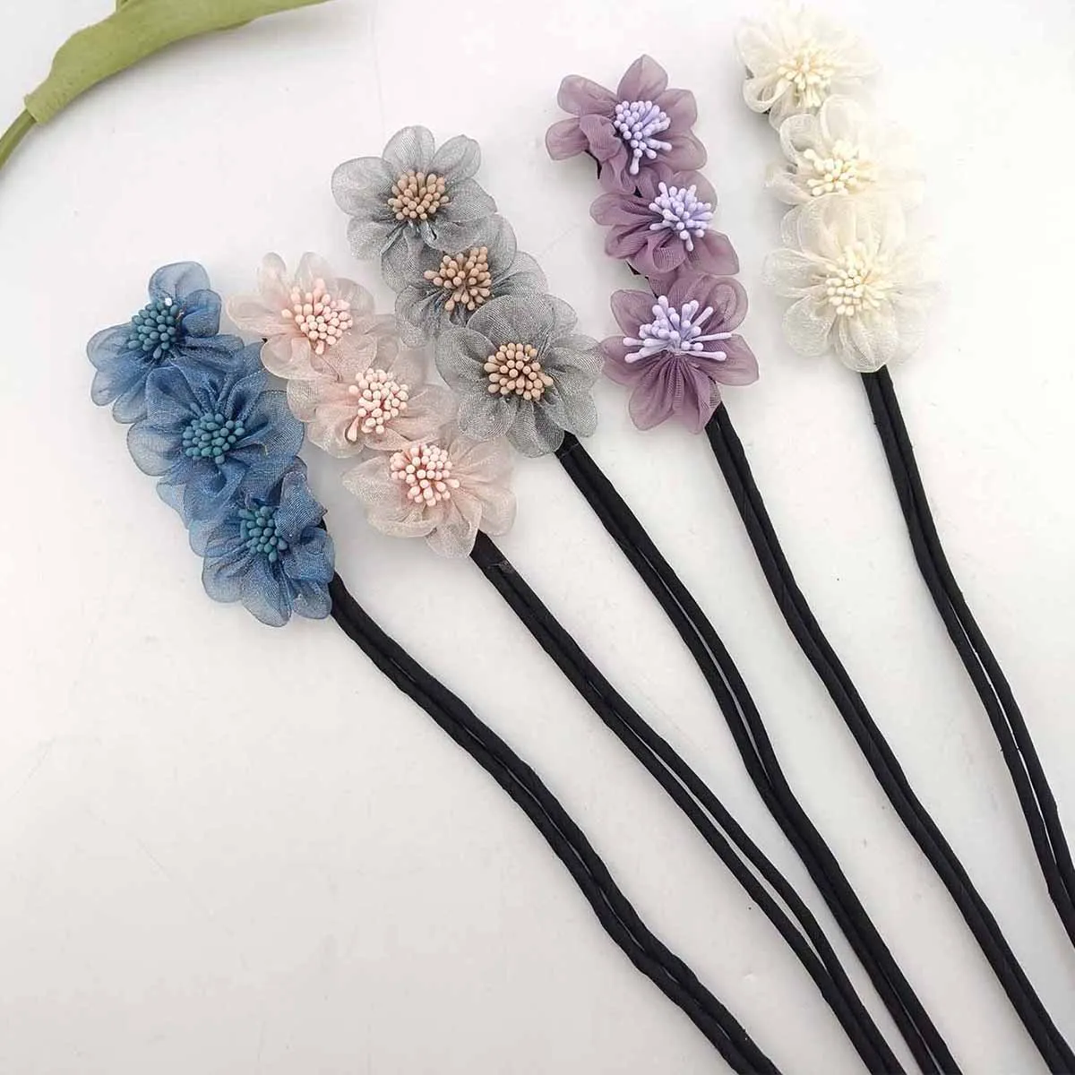 أنيقة قذيفة اللؤلؤ كسول مموج الشعر القوس المشابك مضفر الشعر قطعة أثرية خمر المرأة زهرة DIY بها بنفسك صانع الشعر أدوات Scrunchies