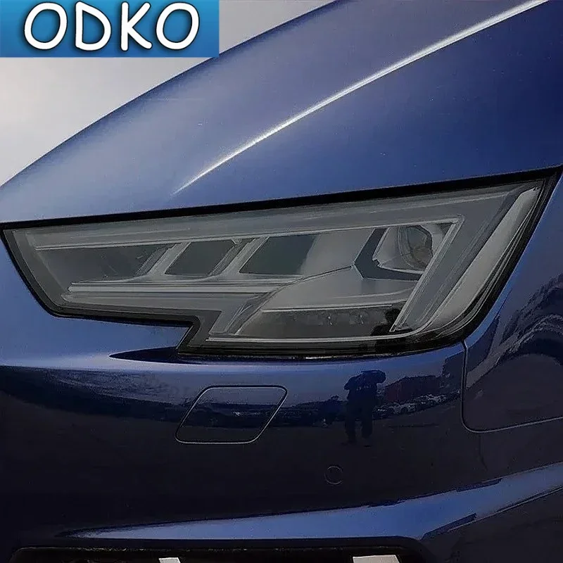 Auto-Scheinwerferschutzfolie Rauchschwarz getönte Vinylfolie Transparenter TPU-Aufkleber für Audi A4 S4 RS4 B8 B9 8K 8W 2012-2022