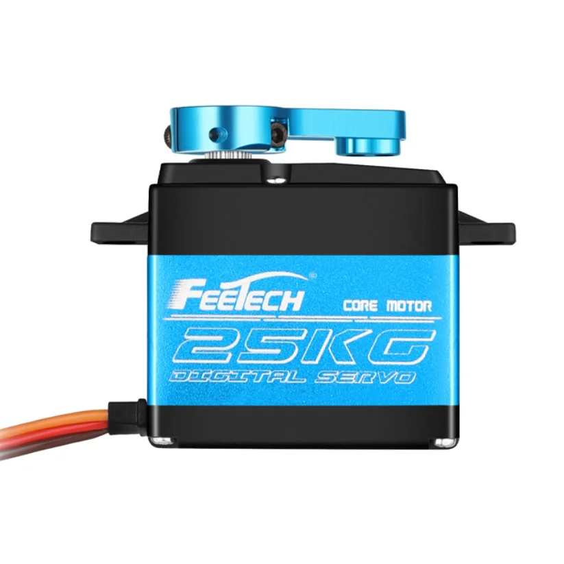 1x servo 25kg núcleo de alto torque servo motor digital e à prova dwaterproof água ft5325m servo x-maxx para diy robótico, carro rc