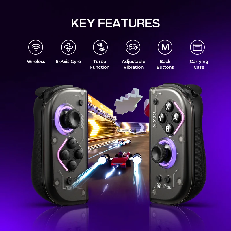 NYXI Hyperion 2 Pengontrol Game Nirkabel Dual Hall Joycon Gamepad untuk NintendoSwitch/Switch OLED/Switch Lite Controller