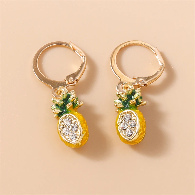 Modische Frucht-Ohrringe für Damen, Erdbeere, Apfel, Mais, Chili, Hängeohrringe, Mädchen, Party, Festival, Schmuck, Geschenke – Detail 7