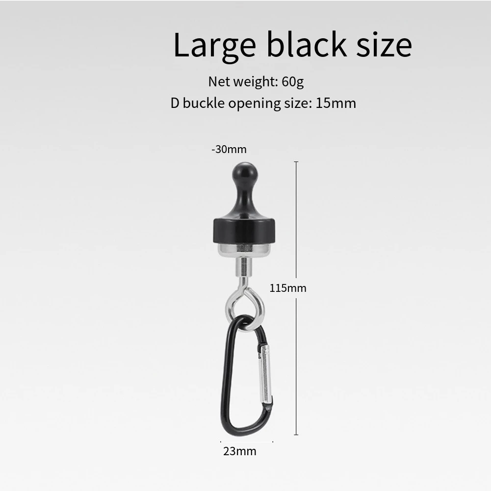 Camping Accessories Black Camping Gear D Ring Carabiner Attachment Camping Gear 60g Weight Large 30mm Diameter