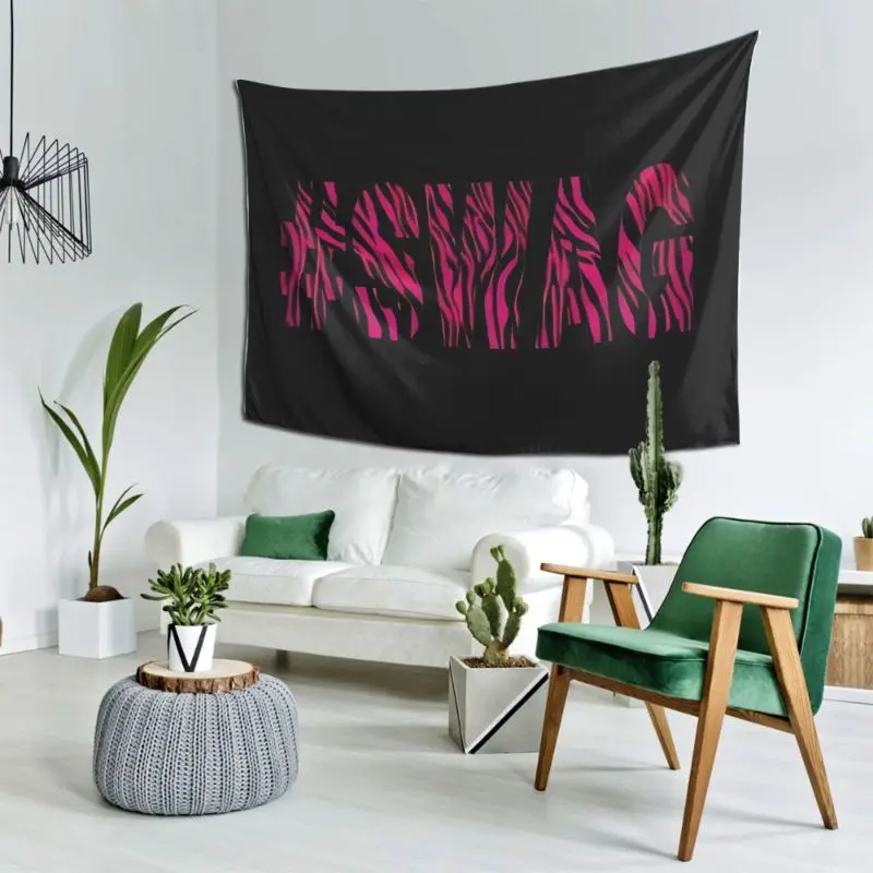 VIKAMA SWAG Zebra Print Horizontal Tapestry Wall Hanging for Bedroom Living Room Cozy Aesthetic Unique Home Decor
