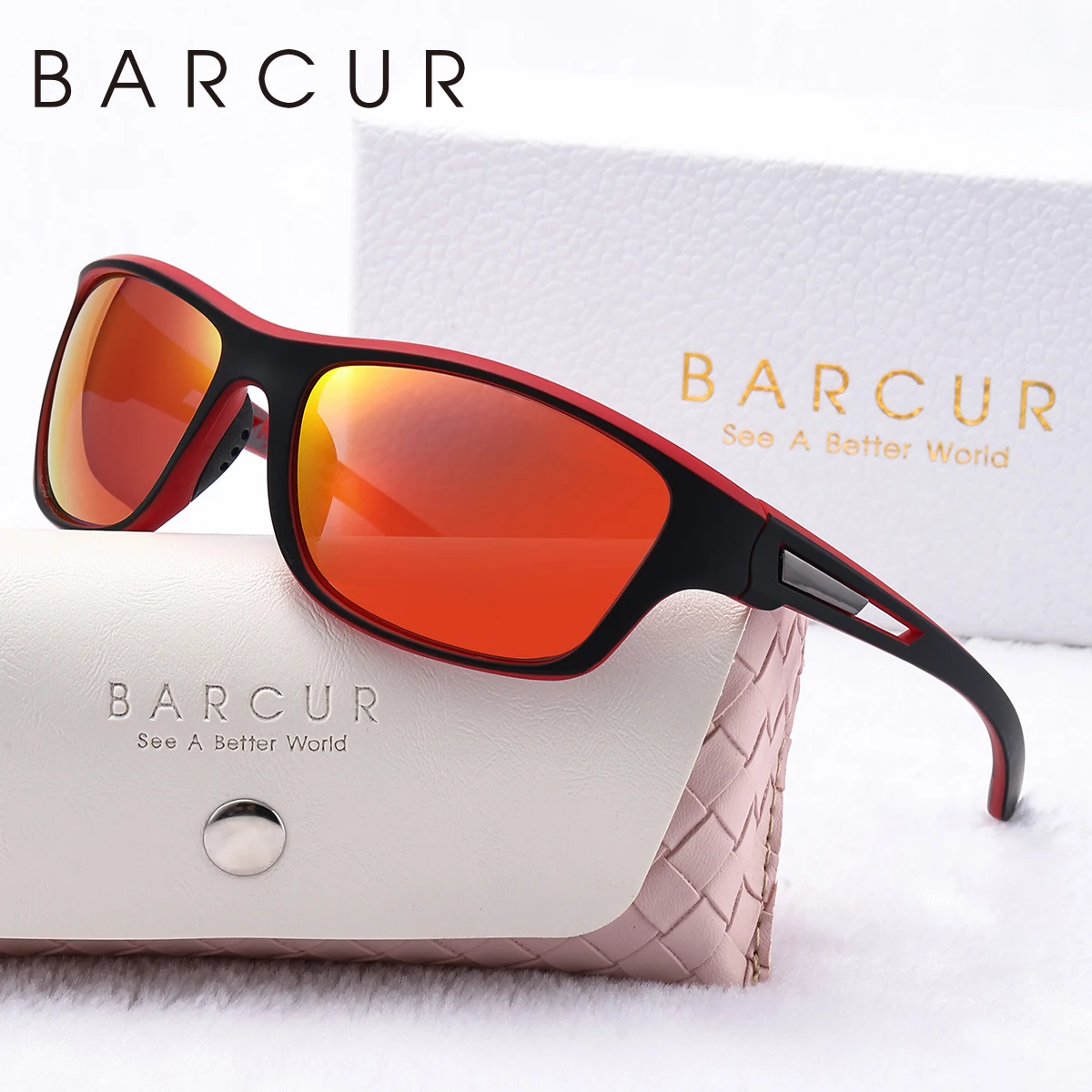 

BARCUR спортивные мужские солнцезащитные очки в оправе для ПК, велоспорт, рыбалка, вождение, UV400, несколько цветов покрытия, женские поляризационные солнцезащитные очки