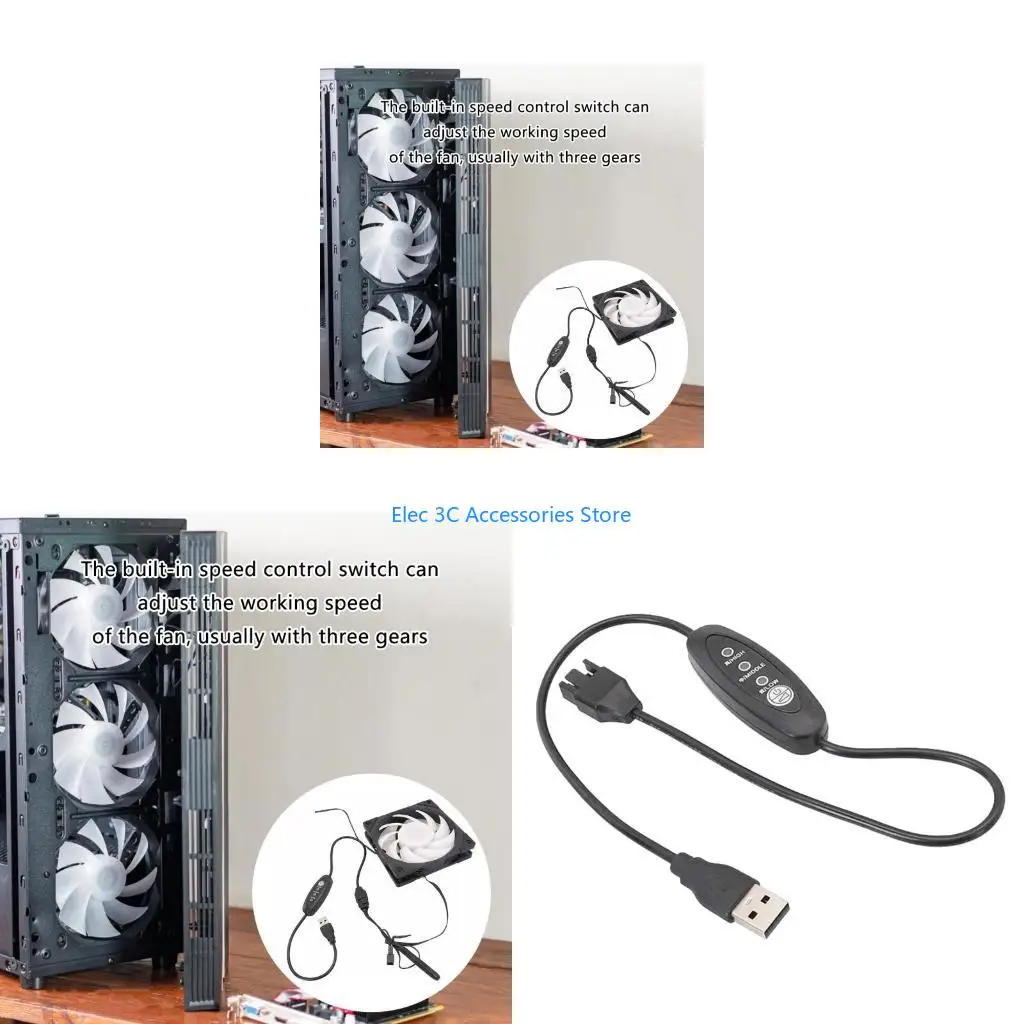 Y51A USB 5V to 12VFan Cable Computer Fan Adapter Cable for Efficient Cooling Solution