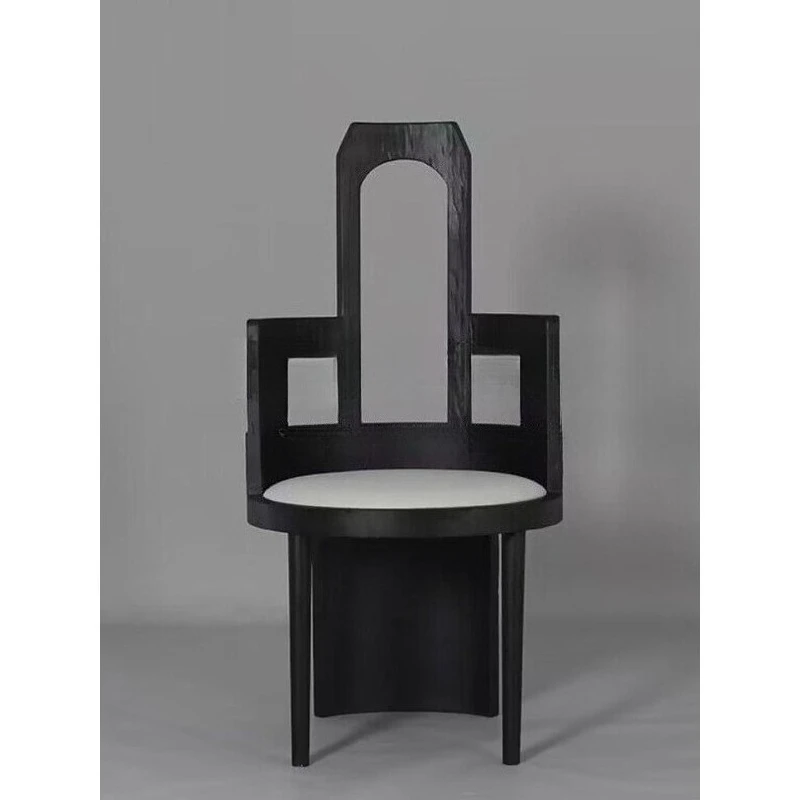 Medieval Silent Wind Simple Black Book Chair Computer Back Chair Armrest Book Desk Chair