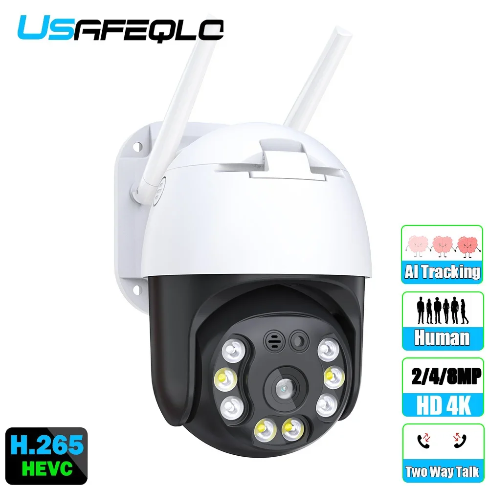 

HD 8MP 4MP PTZ WIFI Camera Screens Full Color Night Vision Security Human Detection Audio Tracking Surveillance Cameras