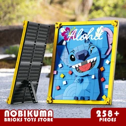 Stitch Cartoon Bricks Pixel Art Painting Anime Figures 3D Picture Building Blocks Puzzle Toys Adult Children Gift DIY Decoration