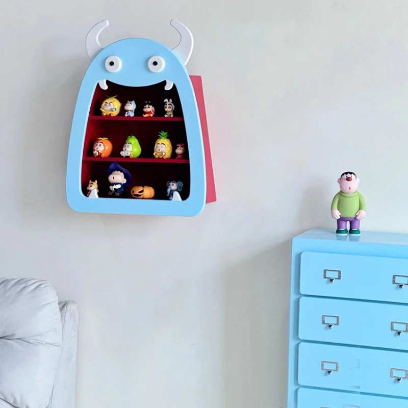 

Dopamine Color Cup Holder Little Monster Display Stand Living Room Desk Storage Shelf Grid Wall Decoration