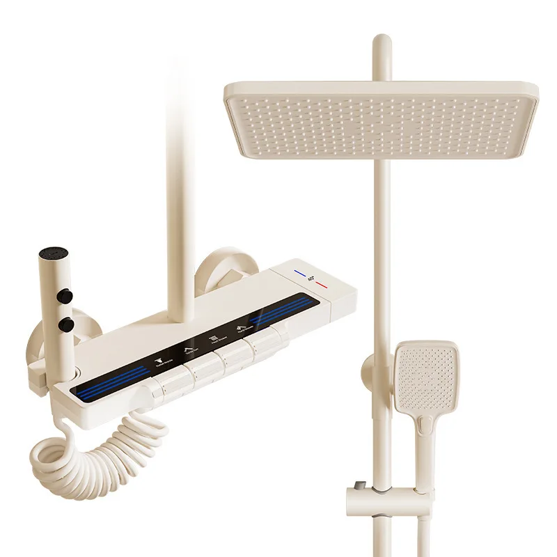 

Shower,cream white, all copper, shower household, pressurized