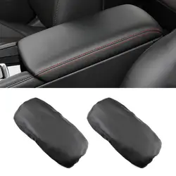 For Mazda 3 2019 2020 2021 Car Interior Center Console Lid Armrest Box Cover Black Microfiber Leather Protective Trim