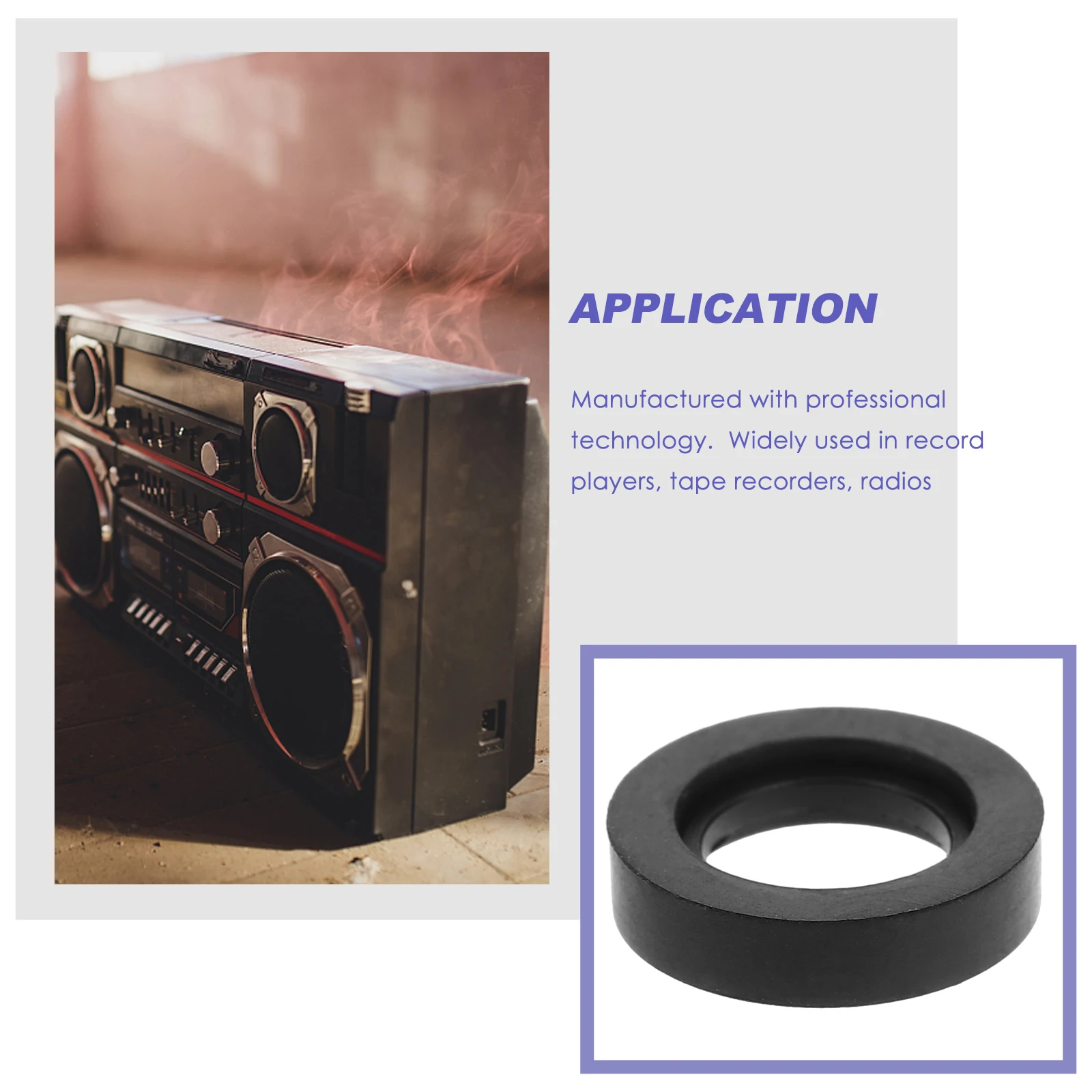 

T-ring Repeater Pulley Belt Idler Rubber Wheel Record Player Tape Recorder Replacement