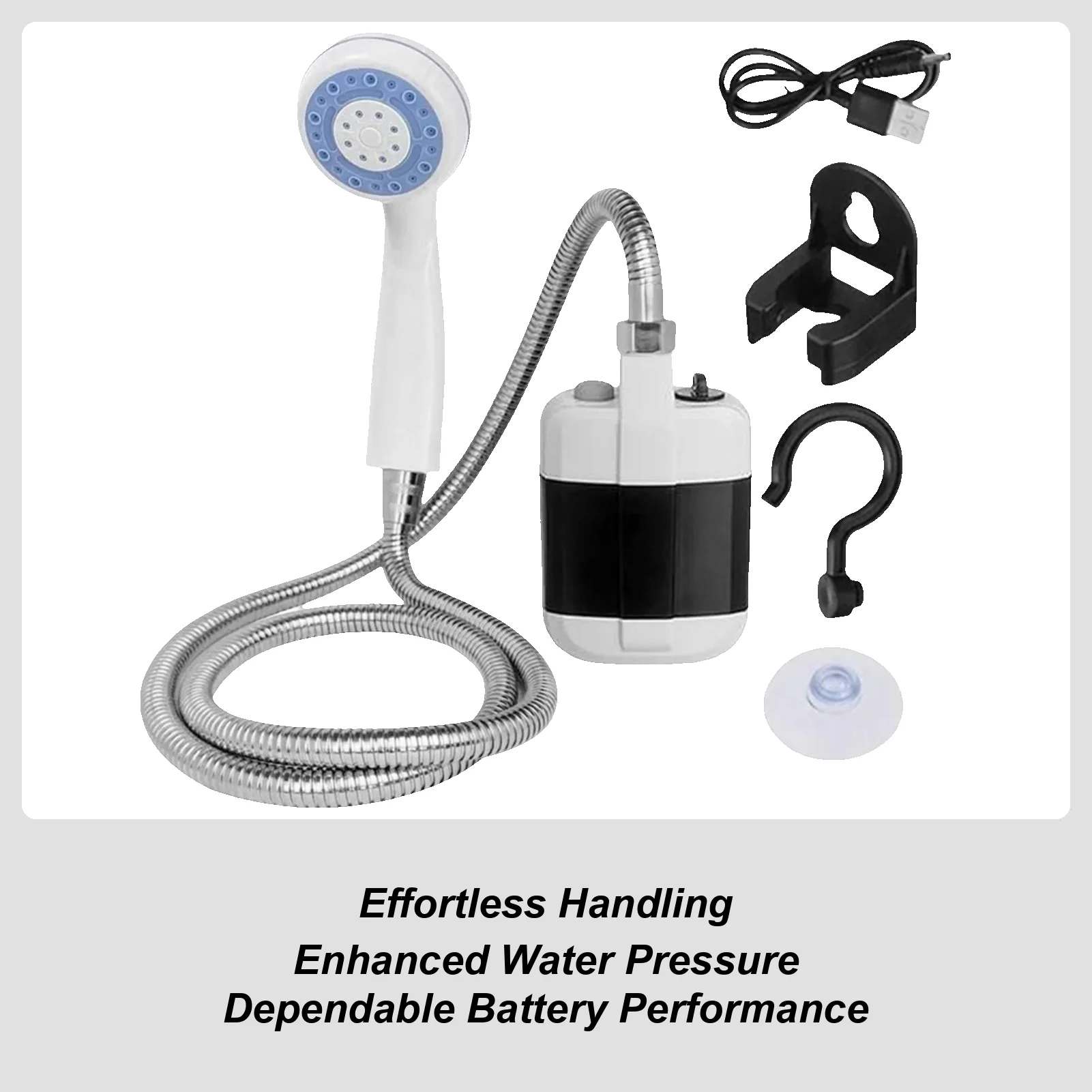 

Portable Shower Rechargeable Outdoor Shower Outdoor Bathing Equipment Handheld Electric Showering Device For Hiking Beach