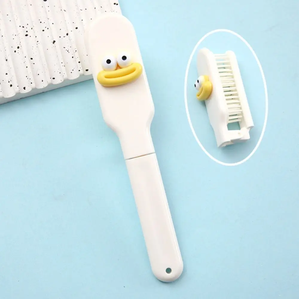 Cute Cartoon Big Mouth Folding Comb Hairdressing Comb Anti-Static Hair Brush Portable Combs For Girls Women Hair Styling Tools