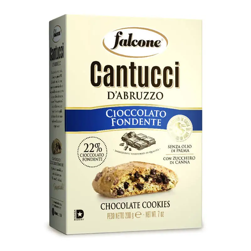 Biscuit au chocolat amer Cantucci d'Abruzzo Cioccolato Fondente 200g - Falcone