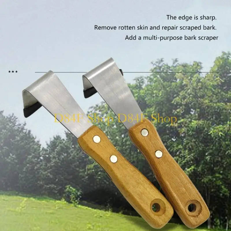 Picture 4: D84F Tool Bark Tree Peeler Draw Shave Removal Gardening Fruit Log Scarping Sheardebarking Tools Handfroe Grafting Prunin