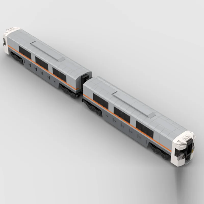 City Car Model MOC Building Bricks Metro-Commuter Rapid Train Modular Technology Children Holiday Gifts Assemble Toys Suit