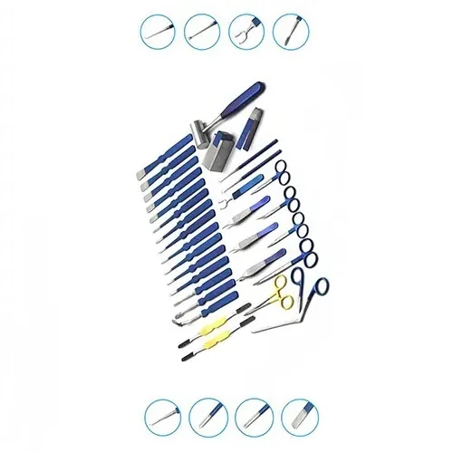 2026 NEW Blue Line Rhinoplasty Instruments Set Nasal Reconstruction Osteotome Rasps Scissors Forceps Surgical Tool Kit Hardware