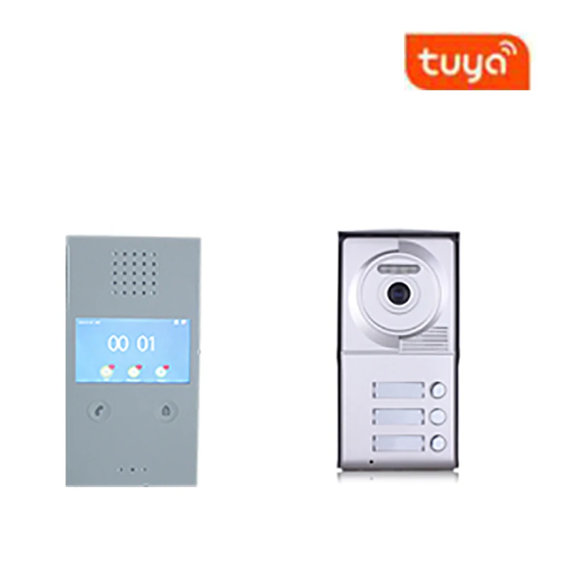 4,3 Zoll Tuya Intercom Entry System, Video Tür Telefon Unterstützung Remote App Alarm, Überwachung iOS Android App verfügbar Inter phone