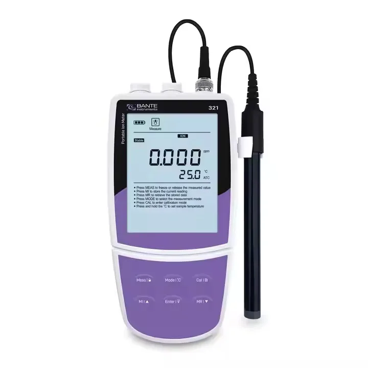 HEDAO Portable Ph/ion Meter Professional Fluoride Ion Digital Lcd Display Meter Survey Meter