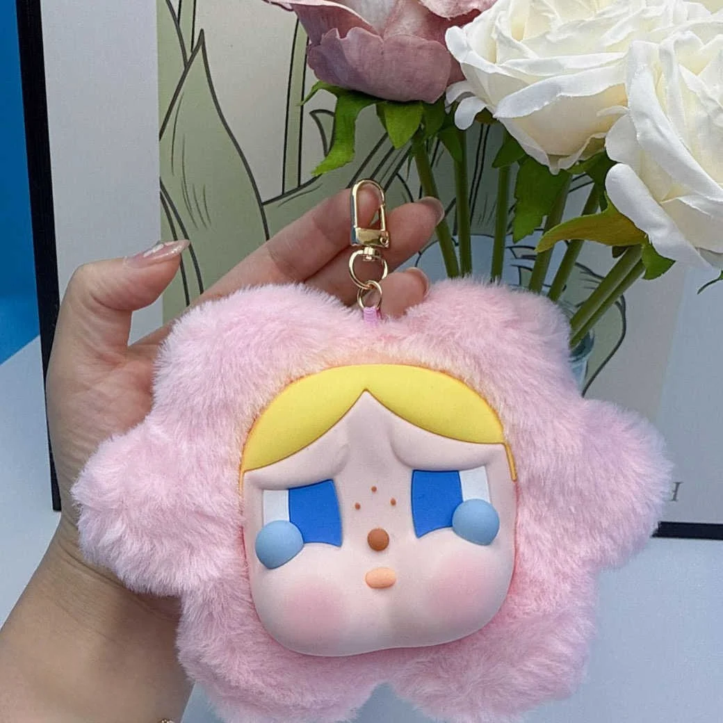 

Kawaii Cry Baby Pink Flower Wallet Cute Cry Baby Pendant Keychain Toy Gift Accessories