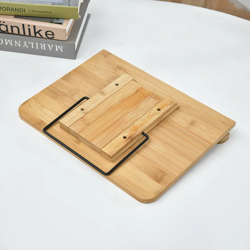 حامل قراءة Nanzhu للأطفال، كتاب قراءة متعدد الوظائف لسطح المكتب قابل للطي، يمكن رفع حامل كتب من الخيزران