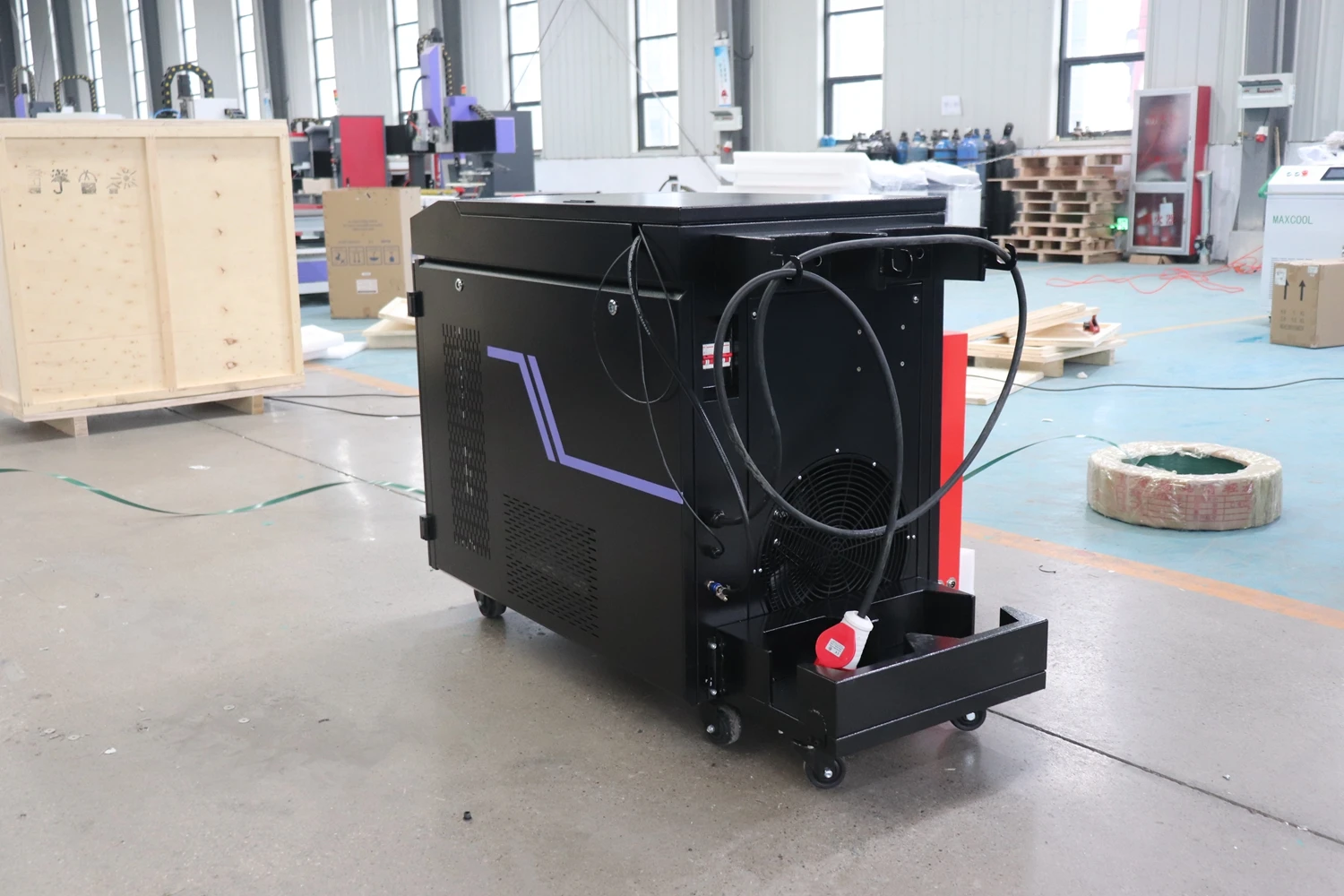 Máquina de solda a laser de aço com alimentação de fio duplo, cabeça de soldagem SUP21T com resfriamento de água portátil