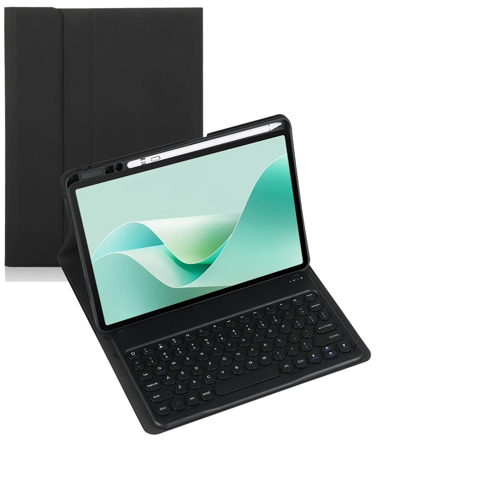 Rounded Keyboard Case for HUAWEI AGS3K-W10/AL00/W09 10.1inch Tablet Wireless Circular Key Keyboard Cover with Pen Holder