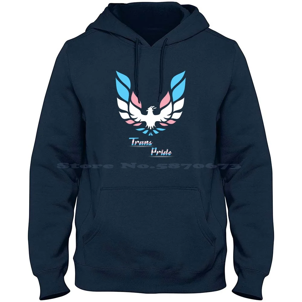 Trans Am Trans Pride ( Text ) 100% Cotton Hoodie Trans Pride Lgbtqa Trans Am Car Culture Firebird 80s Retro Flag