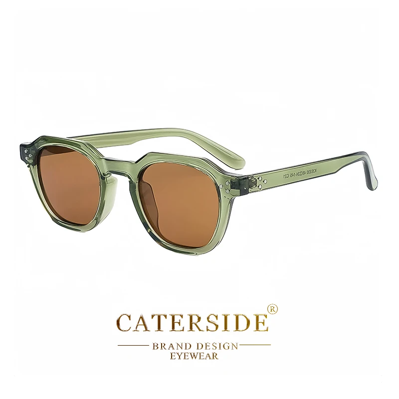 CATERSIDE Retro Polarisierte Sonnenbrille für Herren, ultraleichter TR90-Rahmen, Polygon-Sonnenbrille für Damen, hochwertige Outdoor-Reisebrille – Detail 15