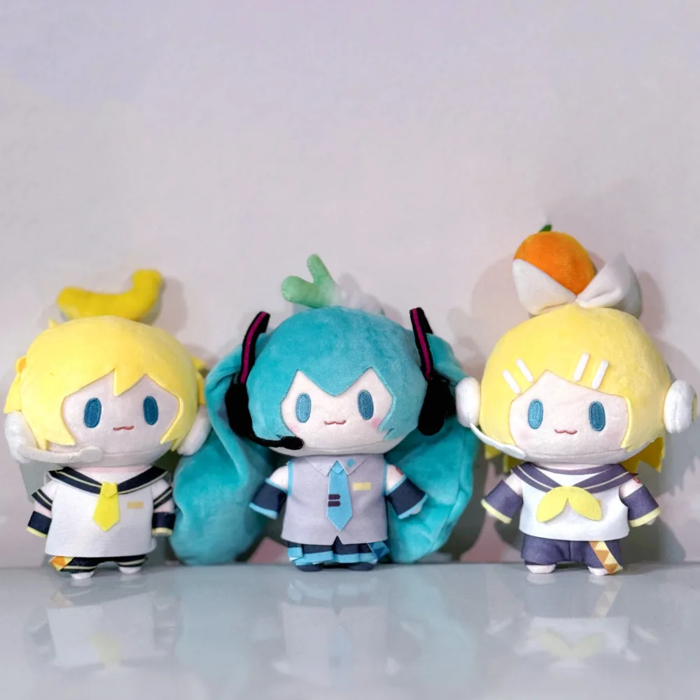 Hatsune Miku pluszowe zabawki brelok Kagamine Len Rin plecak z amuletem Anime urządzenia peryferyjne śliczne wypchane lalki dekoracja torby prezenty urodzinowe