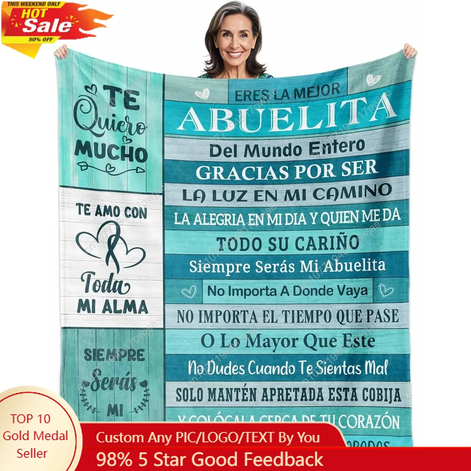 هدايا أبويليتا باللغة الإسبانية هدايا عيد الميلاد للجدة باللغة الإسبانية ريجالو بارا أبويلا أبويلا ريجالوس بطانية الجدة #1