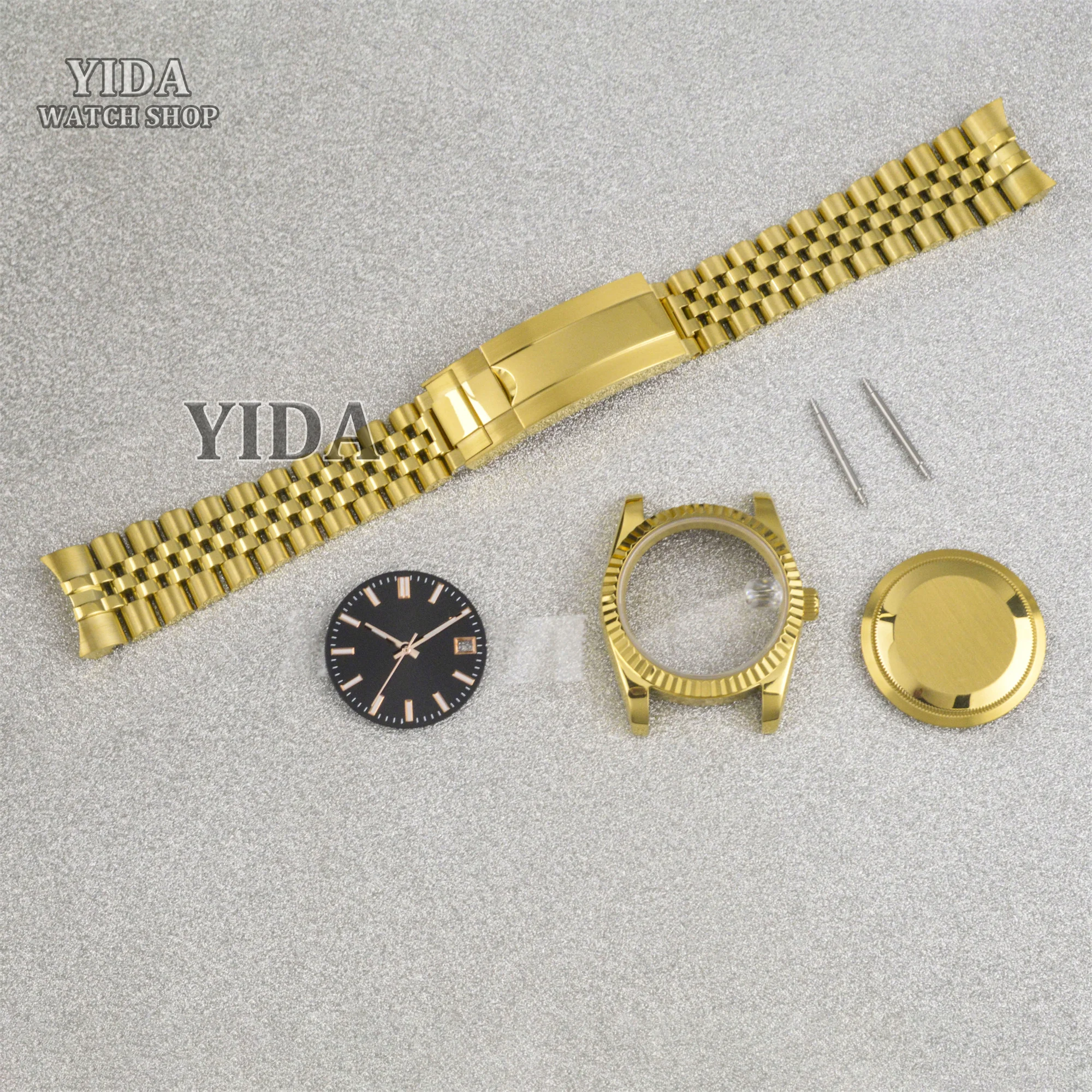 

NH35 Modified Rose Gold Case Band 36/39MM Watch Stainless Steel Strap Dial Hand For Datejust NH36 Automatic Movement