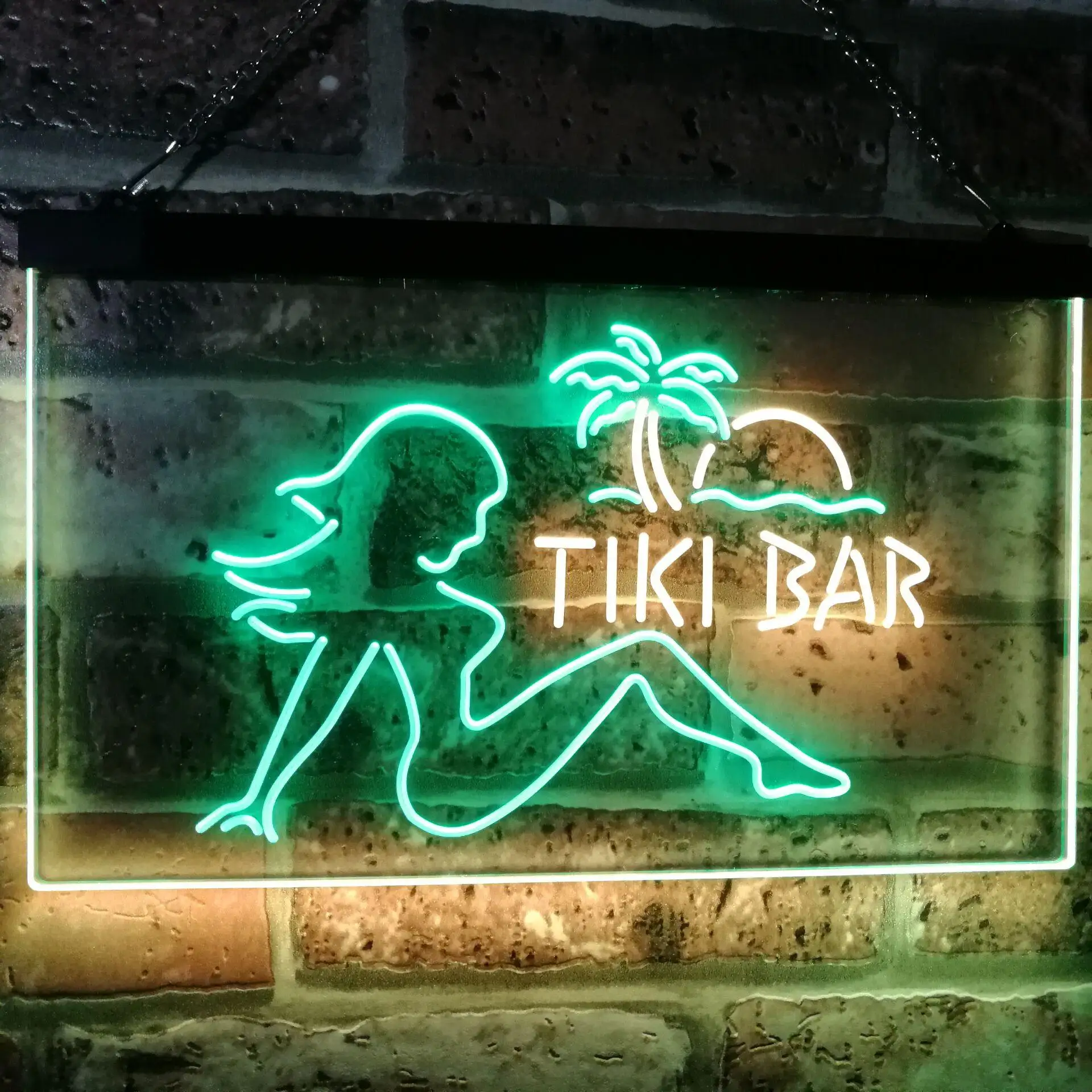 Tiki Bar Sexy Girl XXX Adult Rated Dual Color Led Neon Sign st6-i2126