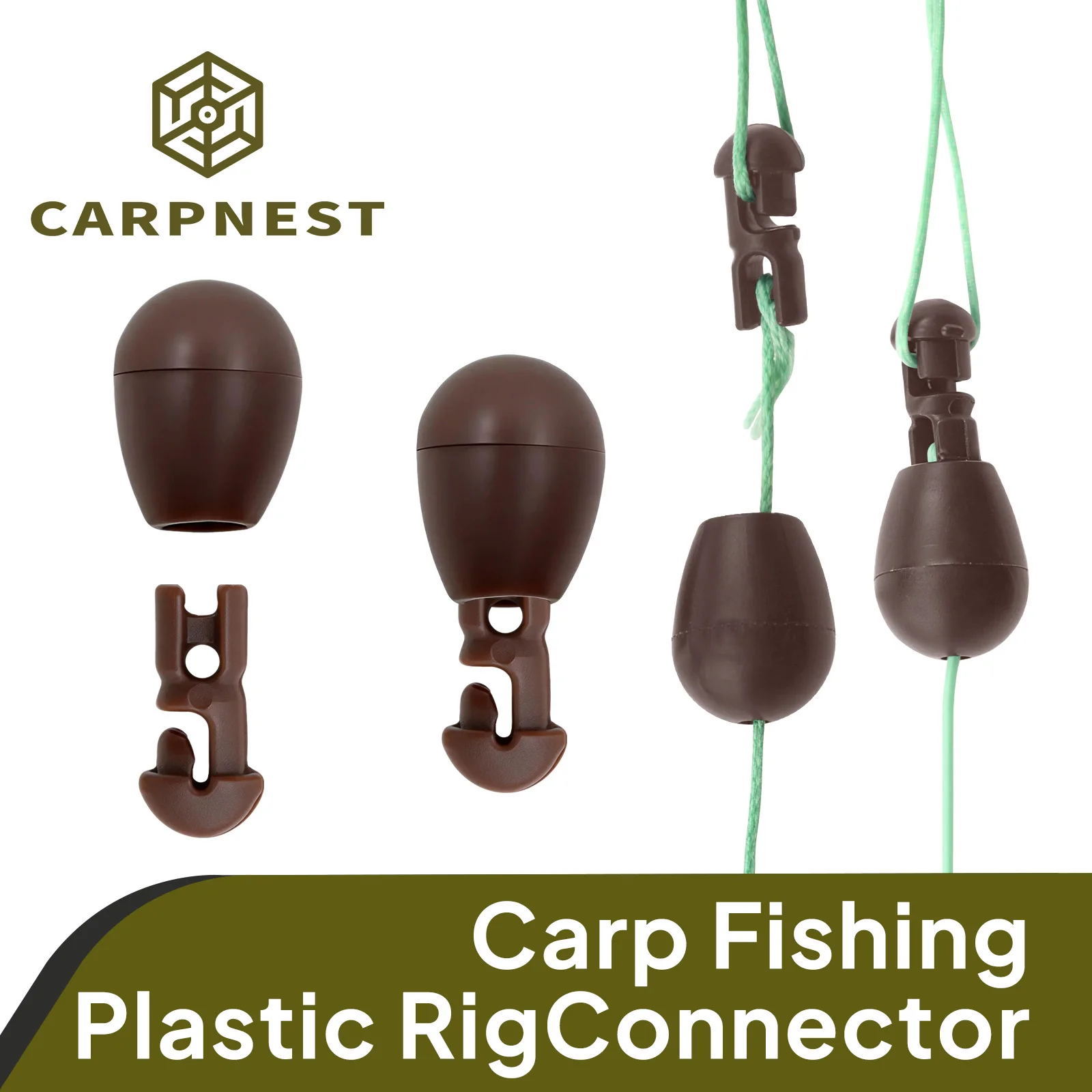 CARPNEST 25 Stück Schnellwechsel-Perlen, Karpfenangel-Hakenverbindungsperlen für Method Feeder Rigs Terminal Tackle