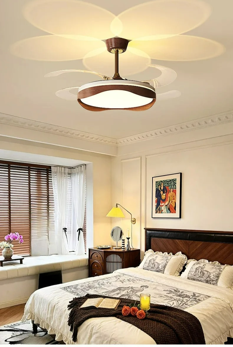 Factory Direct 2026 Master bedroom with fan integrated light 2026 new medieval children's room creative sunset projection