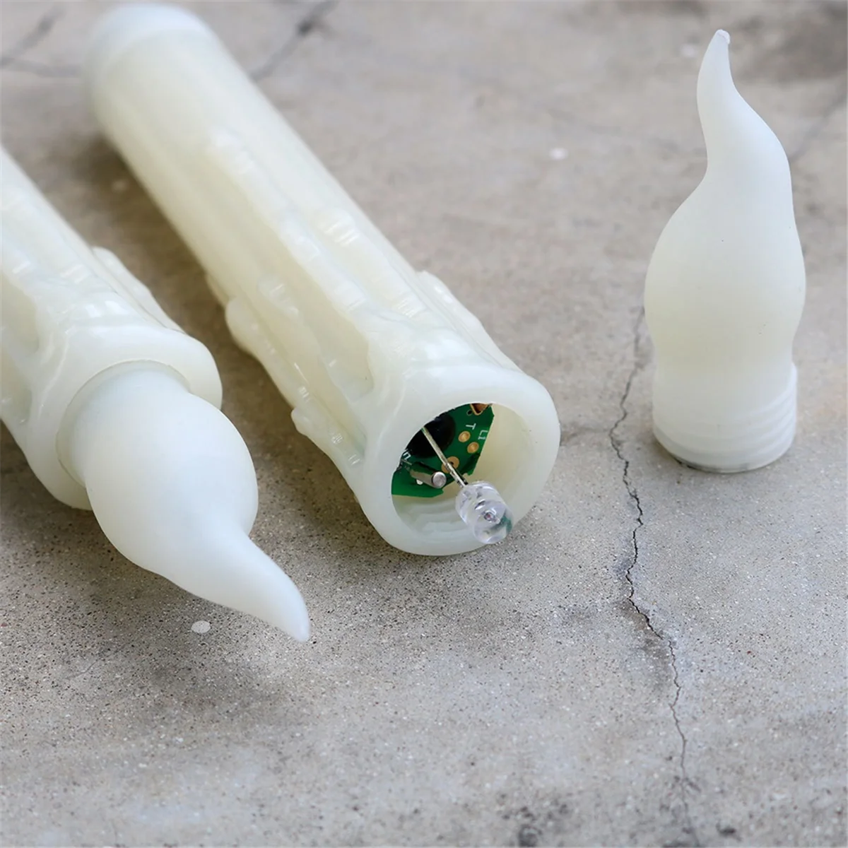 KZQ-f2 boutons télécommande longue pôle Simulation électronique bougies LED bougies Flash blanc chaud