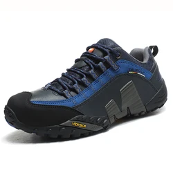 Zapatillas de senderismo de cuero para hombre, zapatos de Trekking Unisex de marca, calzado antideslizante de montaña, zapatos de escalada, deportes, gran oferta