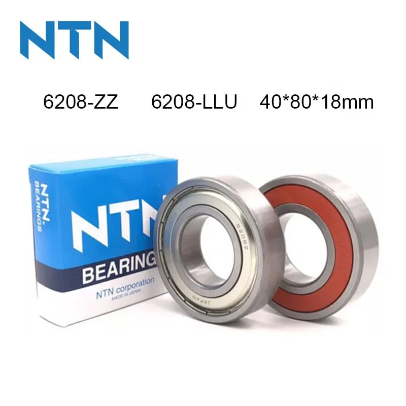 

100% Original Japan NTN Bearing 1Pcs 6208-ZZ 6208-LLU ABEC-9 Ball Bearing 40x80x18mm High Speed Deep Groove 6208 Ball Bearing