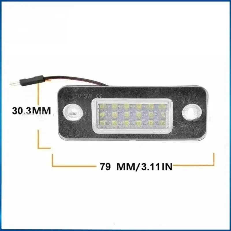 

Popular For Number:4E0943021,4E0943022 2Pcs Car Rear White LED License Plate Light Number Lamp A8 D3 2002-2009 OEM Part