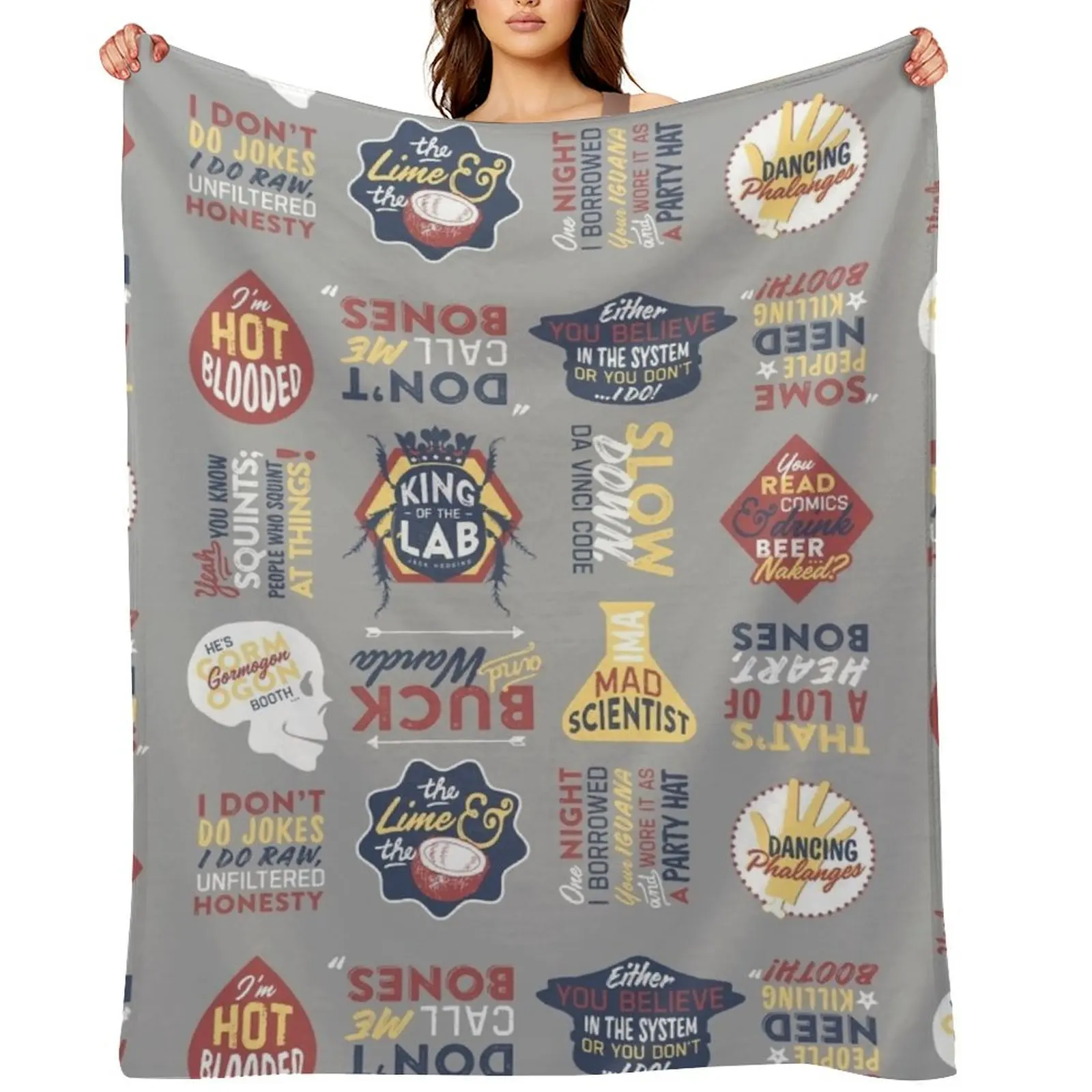 

BONES - TV SHOW - COLOR COLLAGE Throw Blanket Summer Vintage Sleeping Bag Designers Blankets
