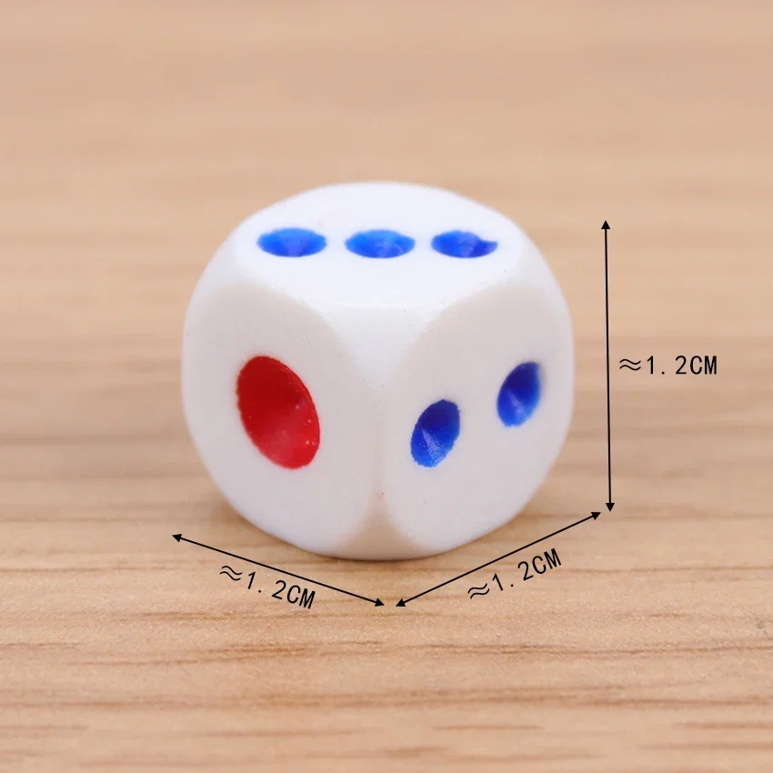 10PCS Dices 12mm Plastic White Gaming Dice Standard Six Sided Decider Birthday Parties Board Game Leisure and entertainment New