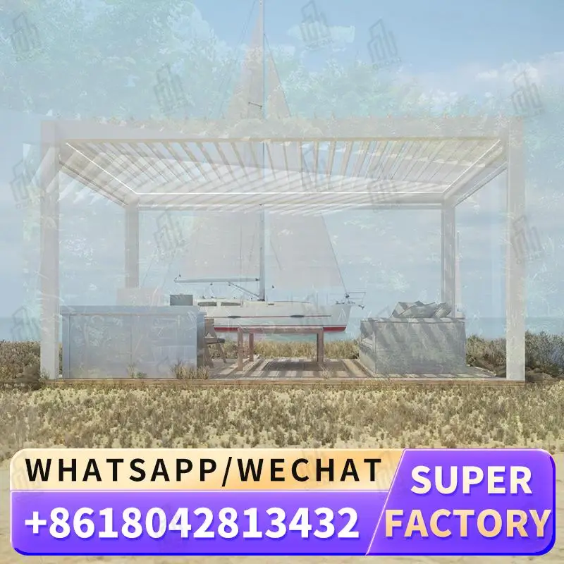 

3x4 Louvered Aluminium Electric Outdoor Pergola Shading Patio Backyard Garden Structure Louver Pergola