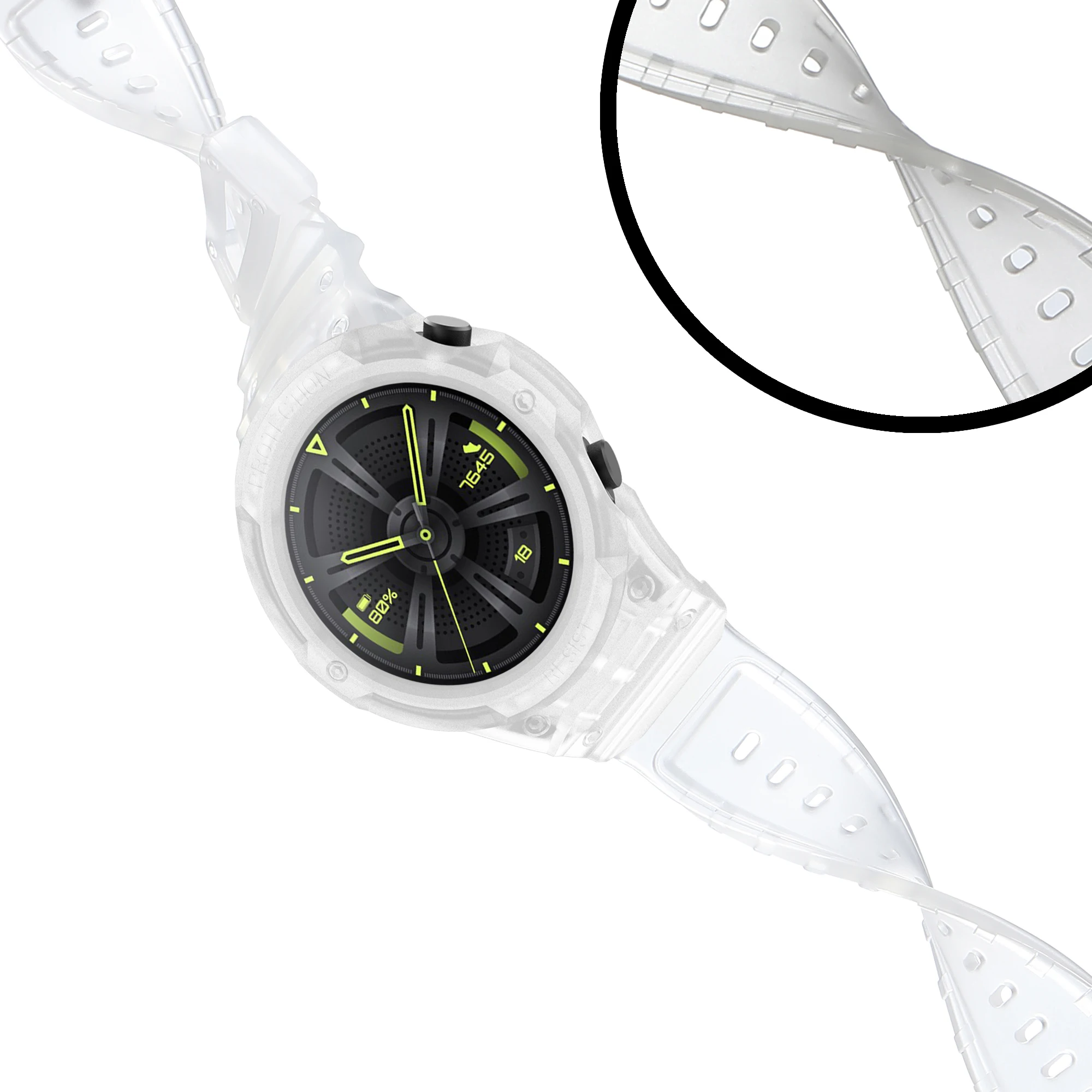 Tpu quadro escudo capa de pulso pulseira protetor para huawei relógio gt 3/2 gt3/gt2 46mm cinta pulseira banda esporte amortecedor caso