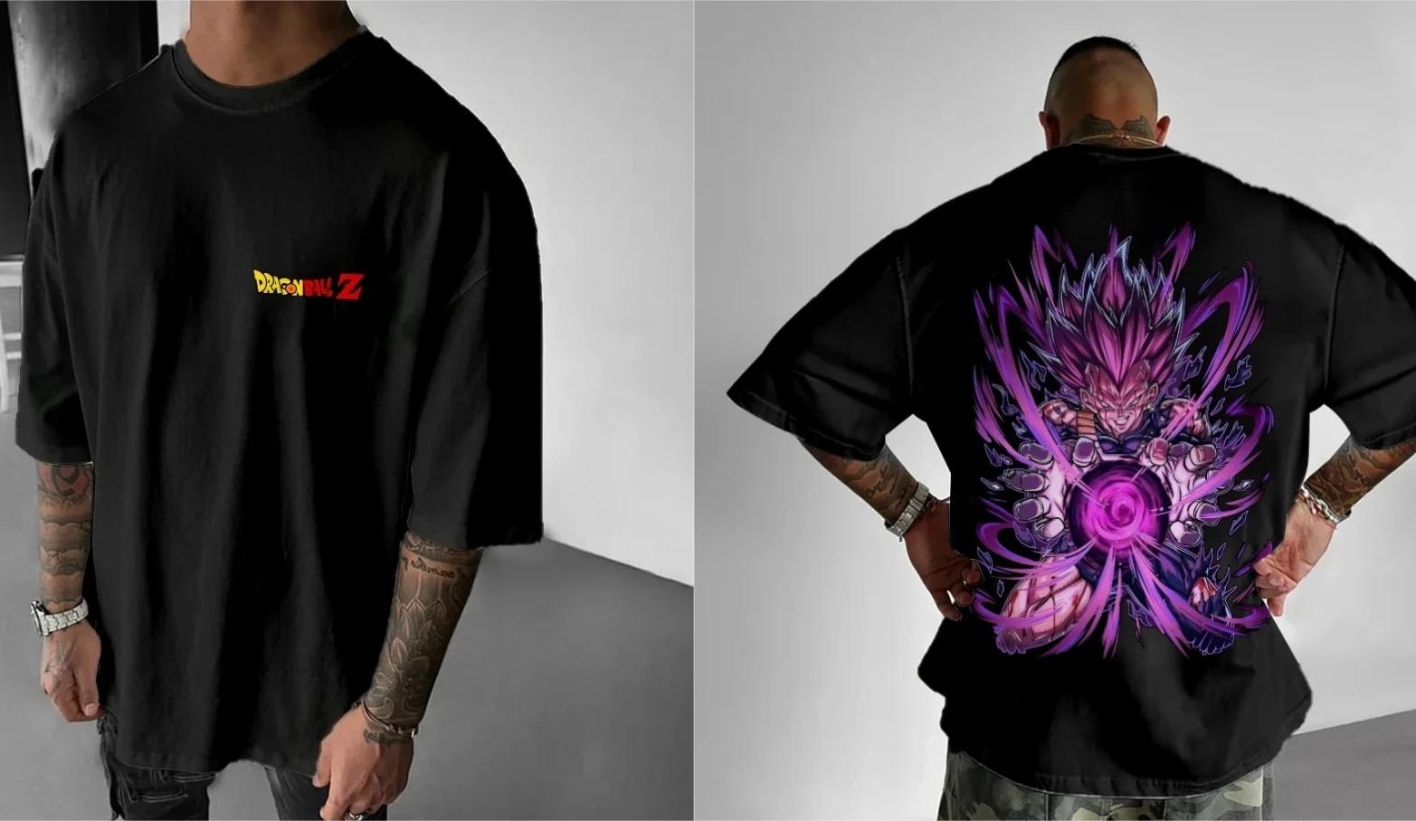 

2025 Summer Dragon Ball Pure Cotton Round Neck Short Sleeve T-shirts Casual Loose Retro Street Youth Trend Couple T-shirt